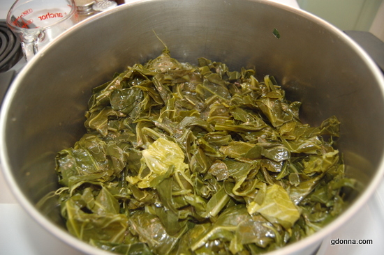 How to clean and cook collards - Cooking from Scratch - gDonna's